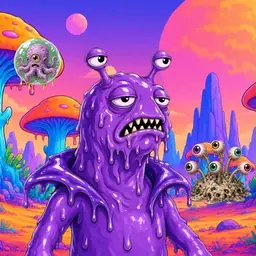 Oozlings #4581, Slug · Mushroom Desert