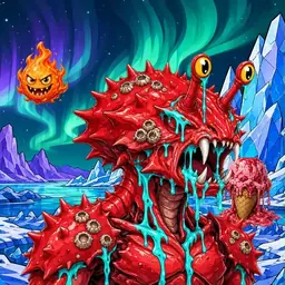 Oozlings #4584, Crab · Aurora Ice