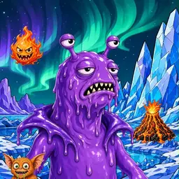 Oozlings #4591, Slug · Aurora Ice