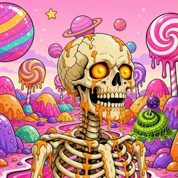 Oozlings #4592, Skull · Candy Planet