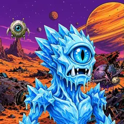 Oozlings #4596, Ice Cyclops · Ship Junkyard