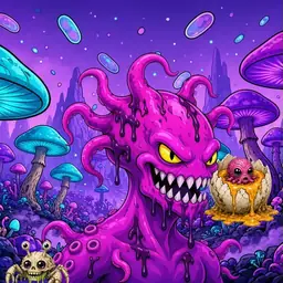 Oozlings #4597, Squid · Fungus Forest