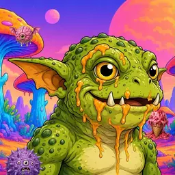 Oozlings #4598, Toad Goblin · Mushroom Desert