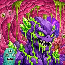 Oozlings #4600, Crystal Rock · Flesh Cave