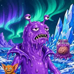 Oozlings #4611, Slug · Aurora Ice