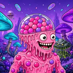 Oozlings #4621, Gumball Brain · Fungus Forest