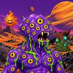 Oozlings #4623, Eyeball Cluster · Ship Junkyard
