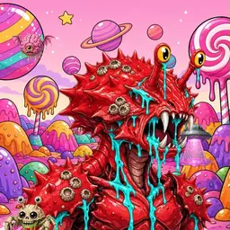Oozlings #4636, Crab · Candy Planet