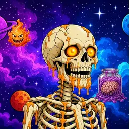 Oozlings #4638, Skull · Void Nebula
