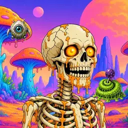 Oozlings #4643, Skull · Mushroom Desert