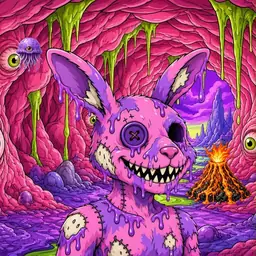 Oozlings #4646, Zombie Bunny · Flesh Cave