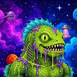 Oozlings #4647, Swamp Fish · Void Nebula