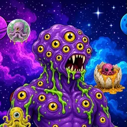 Oozlings #4652, Eyeball Cluster · Void Nebula
