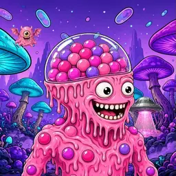 Oozlings #4656, Gumball Brain · Fungus Forest