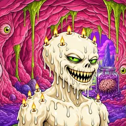 Oozlings #4666, Candle Wax · Flesh Cave
