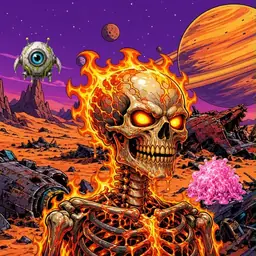 Oozlings #4673, Fire Skull · Ship Junkyard