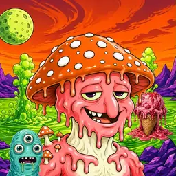 Oozlings #4674, Mutated Mushroom Head · Acid Lake