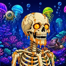 Oozlings #4679, Skull · Glow Reef