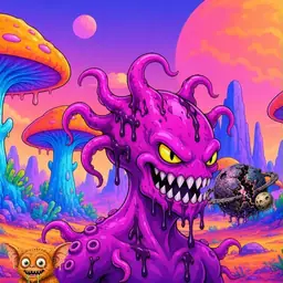 Oozlings #4680, Squid · Mushroom Desert