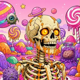 Oozlings #4682, Skull · Candy Planet
