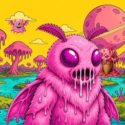 Oozlings #4683, Mutant Moth · Turquoise Swamp