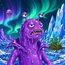Oozlings #4688, Slug · Aurora Ice