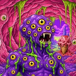 Oozlings #469, Eyeball Cluster · Flesh Cave