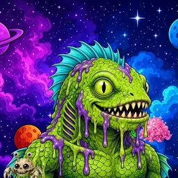 Oozlings #4693, Swamp Fish · Void Nebula