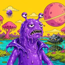Oozlings #4694, Slug · Turquoise Swamp