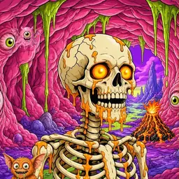 Oozlings #4697, Skull · Flesh Cave