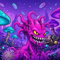Oozlings #47, Squid · Fungus Forest
