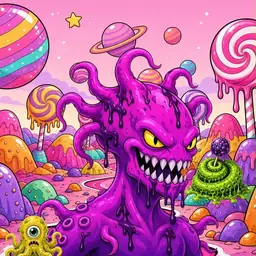 Oozlings #4705, Squid · Candy Planet