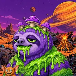 Oozlings #4707, Slime Sloth · Ship Junkyard