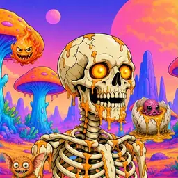 Oozlings #4710, Skull · Mushroom Desert