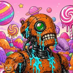 Oozlings #4717, Rusty Robot · Candy Planet