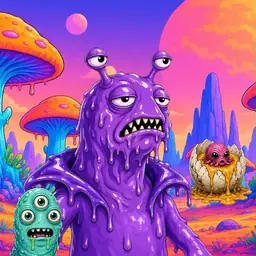 Oozlings #4720, Slug · Mushroom Desert
