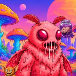 Oozlings #4724, Mutated Mutant Moth · Mushroom Desert