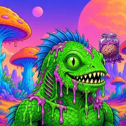 Oozlings #4728, Mutated Swamp Fish · Mushroom Desert