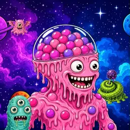 Oozlings #473, Gumball Brain · Void Nebula