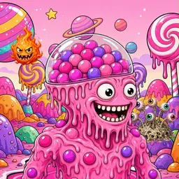 Oozlings #4738, Gumball Brain · Candy Planet