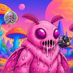 Oozlings #4739, Mutant Moth · Mushroom Desert