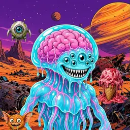 Oozlings #4741, Jellyfish Brain · Ship Junkyard