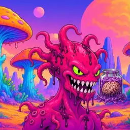 Oozlings #4745, Mutated Squid · Mushroom Desert