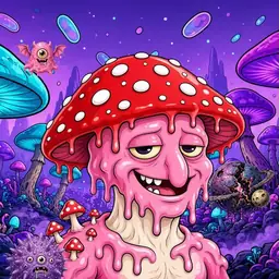 Oozlings #4757, Mushroom Head · Fungus Forest