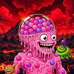 Oozlings #4762, Gumball Brain · Lava Fields