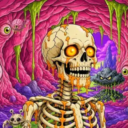 Oozlings #4765, Skull · Flesh Cave