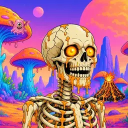 Oozlings #4766, Skull · Mushroom Desert
