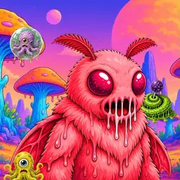 Oozlings #4783, Mutated Mutant Moth · Mushroom Desert