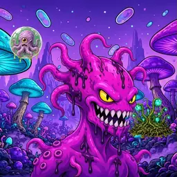 Oozlings #4786, Squid · Fungus Forest