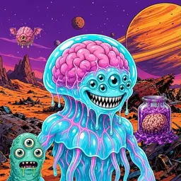 Oozlings #4796, Jellyfish Brain · Ship Junkyard
